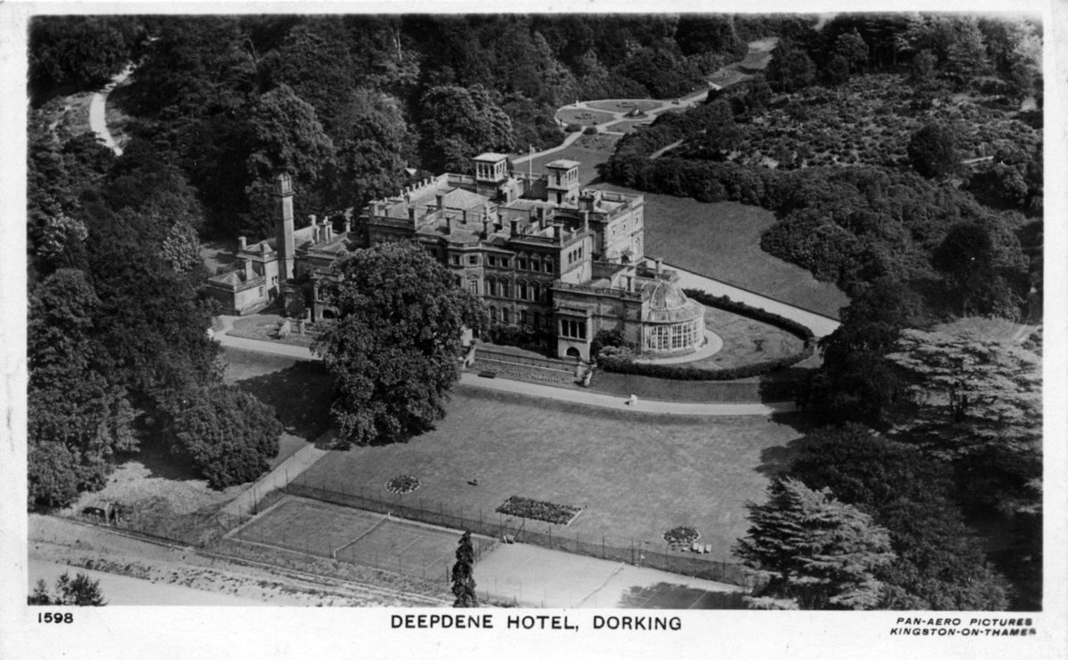 Aerial view of the Deepdene Hotel looking towards the grotto